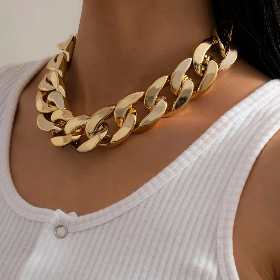 Acrylic Chunky Necklace and Bracelet Set GlamChasyn