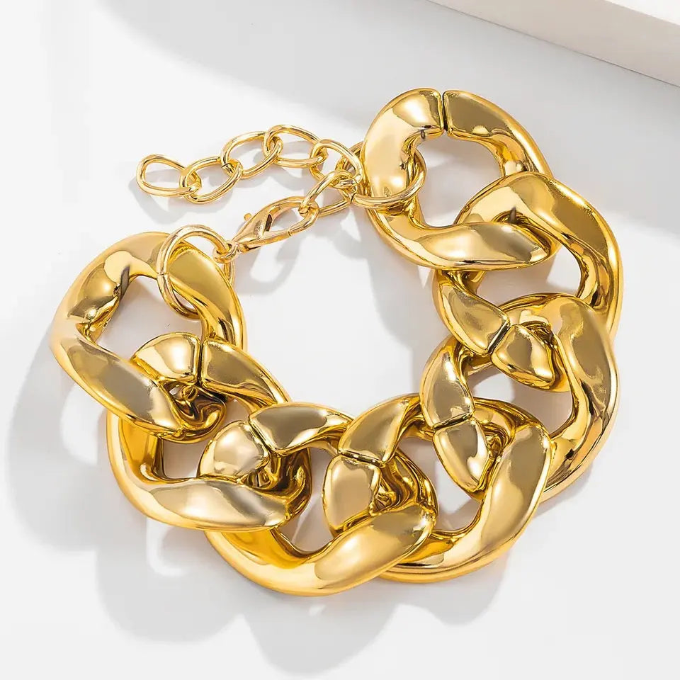 Acrylic Chunky Necklace and Bracelet Set GlamChasyn