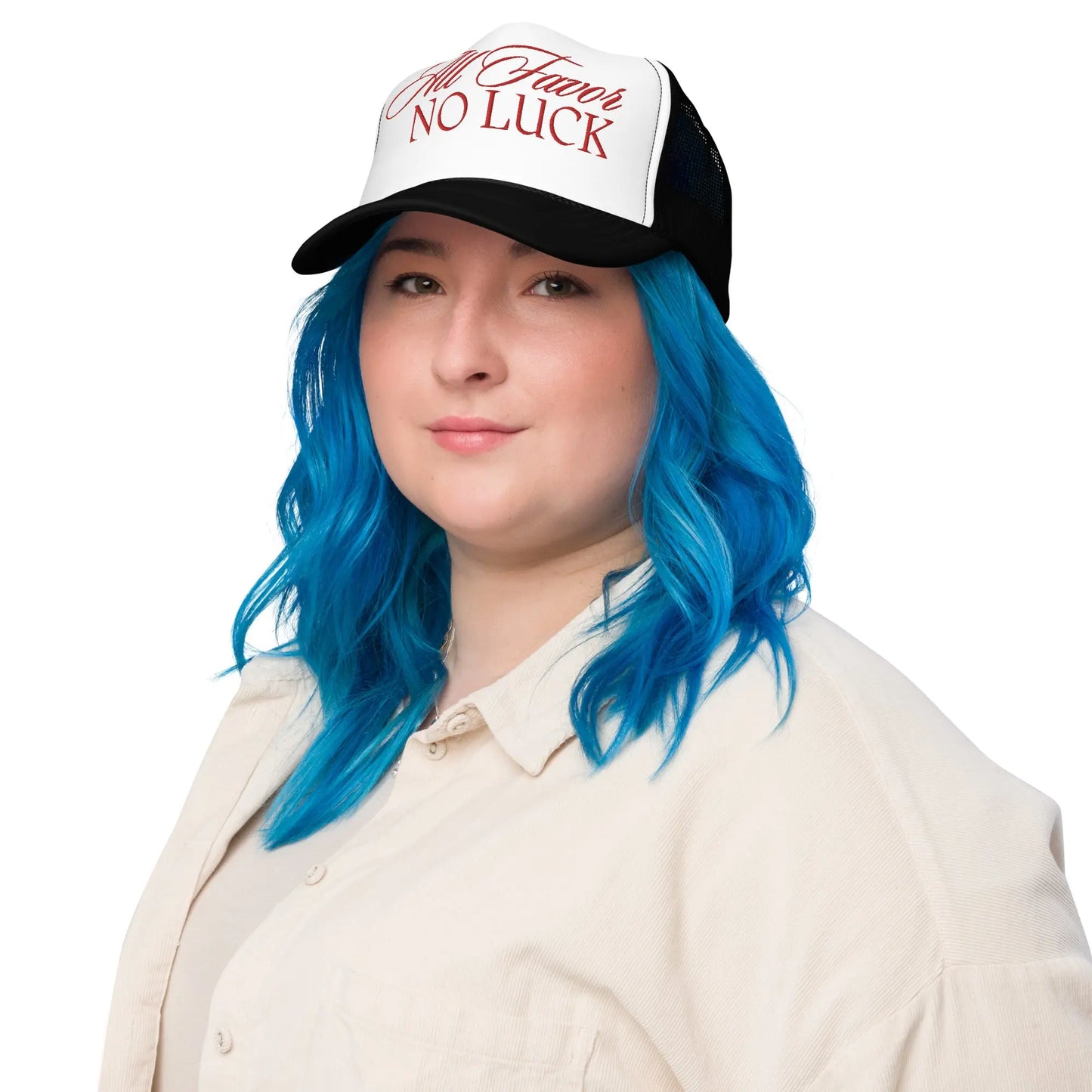 All FAVOR No Luck Foam Trucker Hat GlamChasyn Boutique