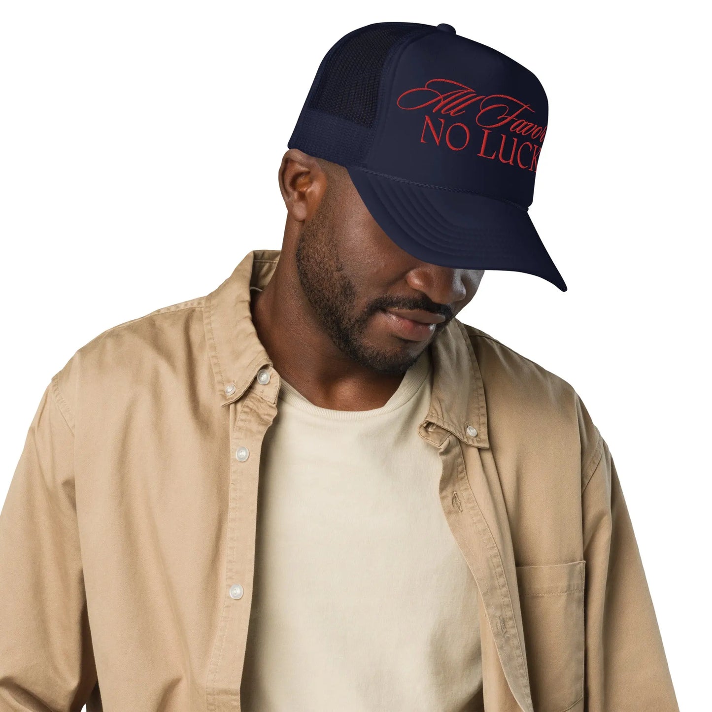 All FAVOR No Luck Foam Trucker Hat GlamChasyn Boutique