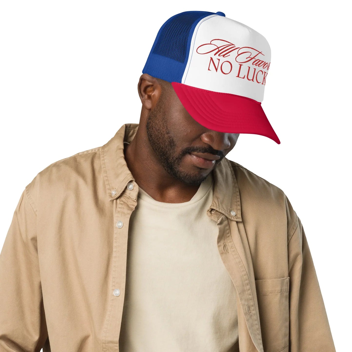 All FAVOR No Luck Foam Trucker Hat GlamChasyn Boutique
