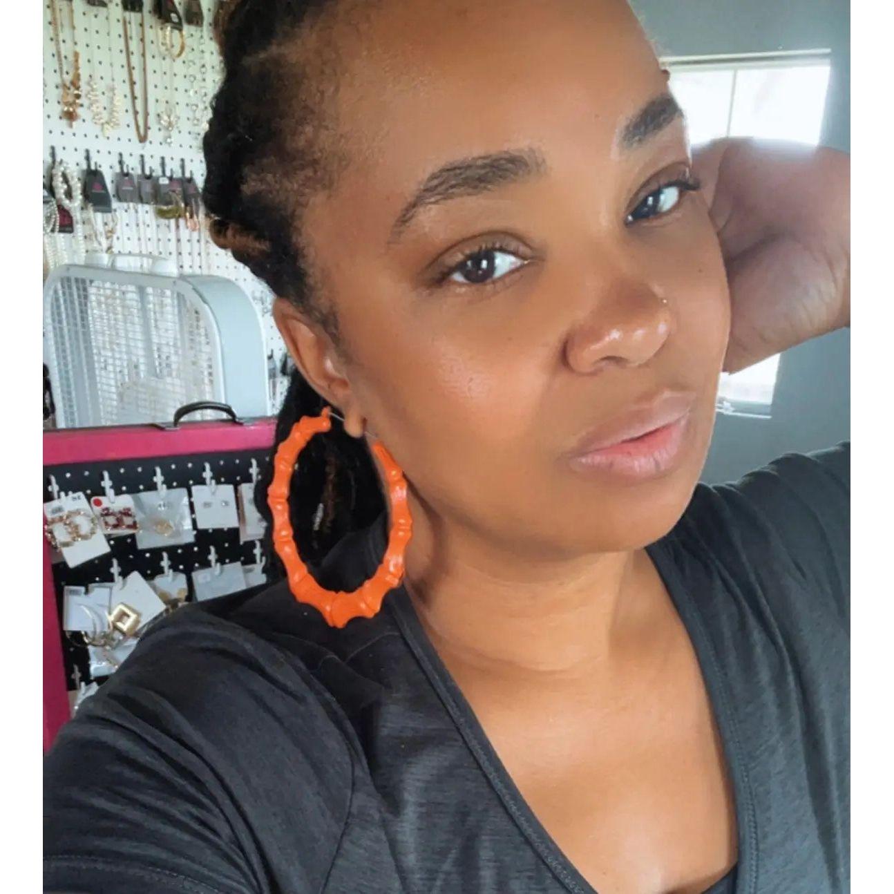 Bambey Bamboo Hoop Earrings GlamChasyn