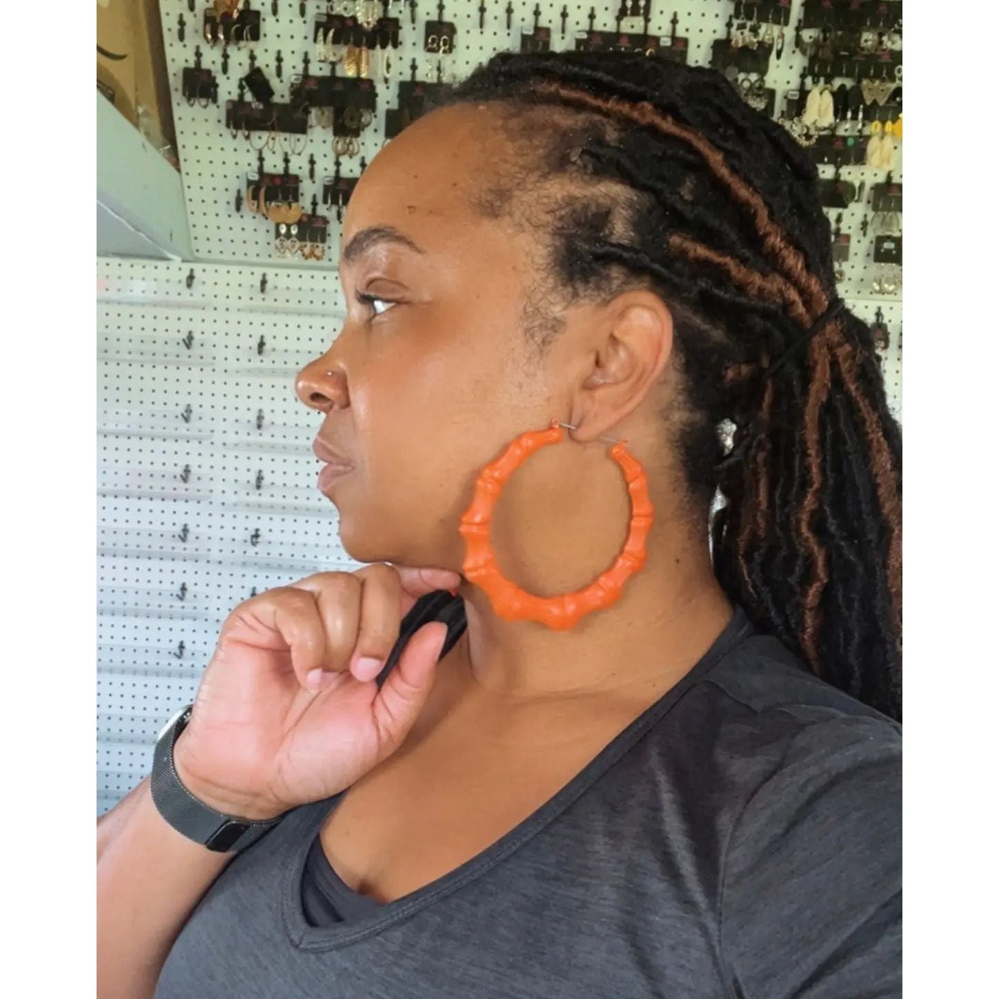 Bambey Bamboo Hoop Earrings GlamChasyn