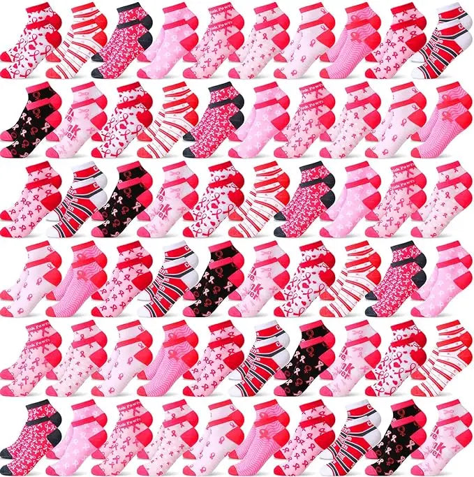 Breast Cancer Awareness Ankle Socks GlamChasyn