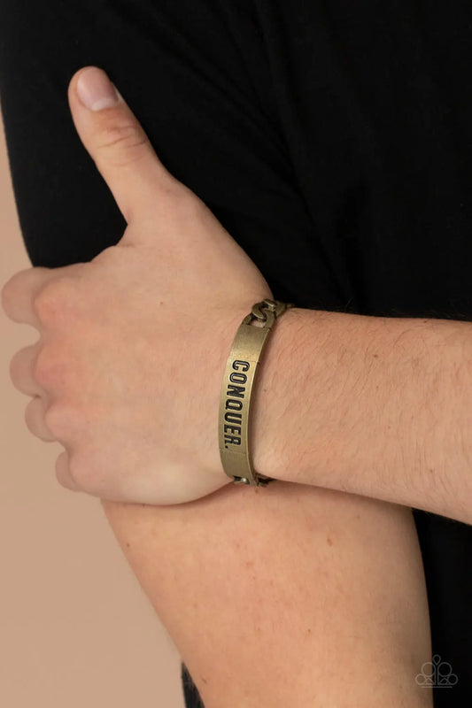 Conquer Your Fears - Brass Paparazzi Accessories