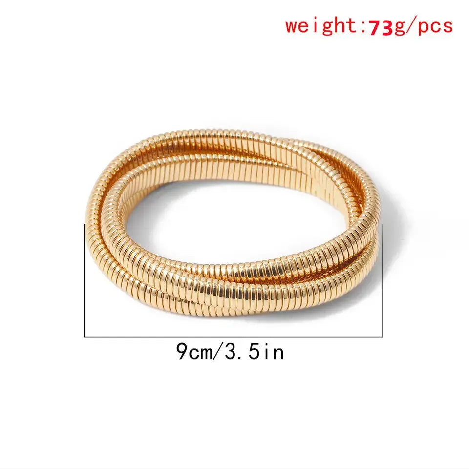 Exaggerated Stretch Snake Bangles GlamChasyn