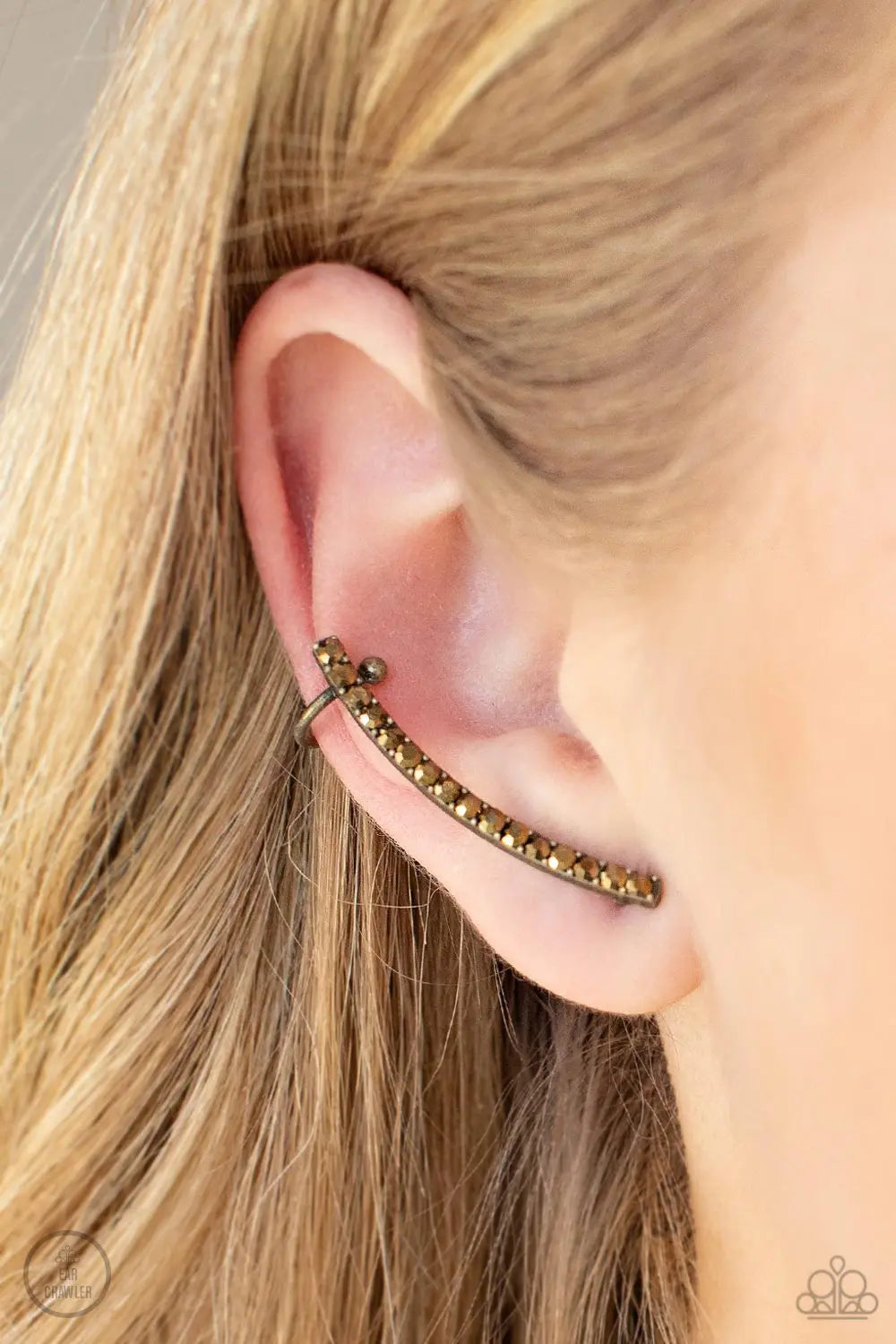Give Me The SWOOP - Brass Post Earring Paparazzi Accessories