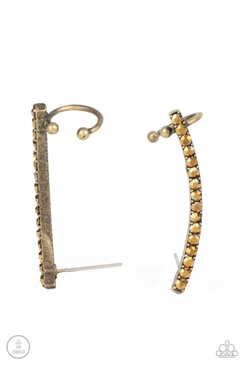 Give Me The SWOOP - Brass Post Earring Paparazzi Accessories