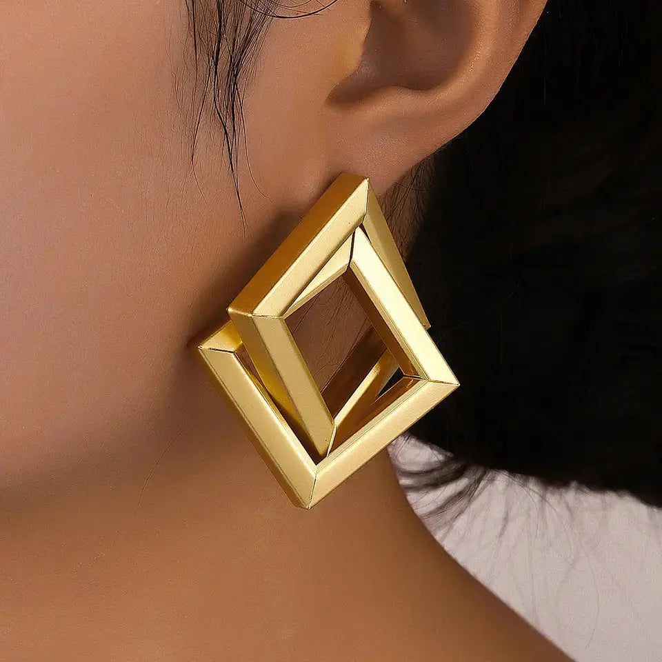 Rhombus Post Earrings GlamChasyn