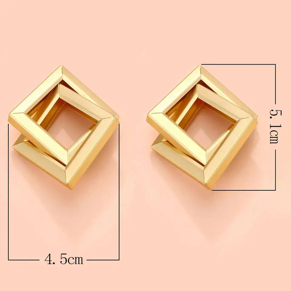 Rhombus Post Earrings GlamChasyn
