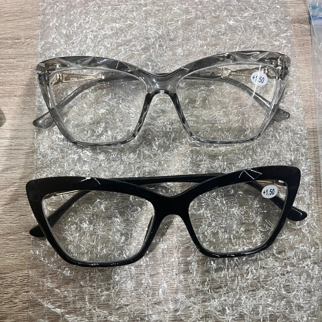Saucie Square Cat Eye Readers Shadez of Glam