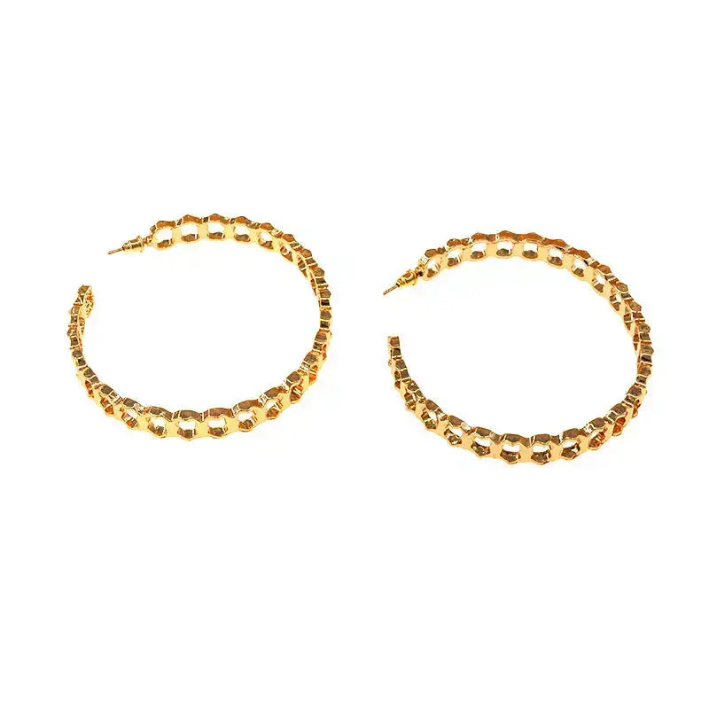Shockwave Gold Hoops GlamChasyn