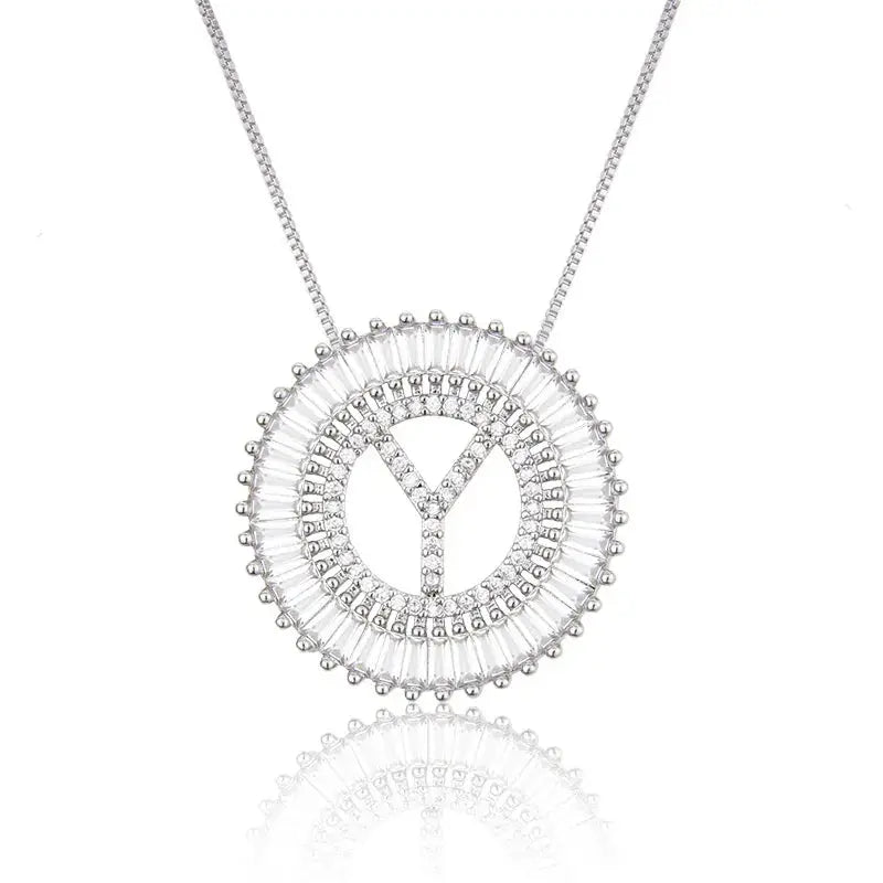 Sparkling Bling Initial Necklace GlamChasyn