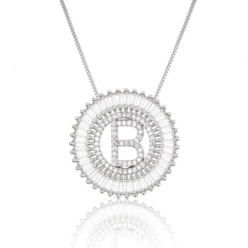 Sparkling Bling Initial Necklace GlamChasyn