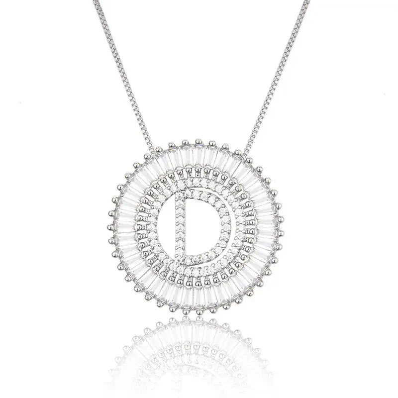 Sparkling Bling Initial Necklace GlamChasyn