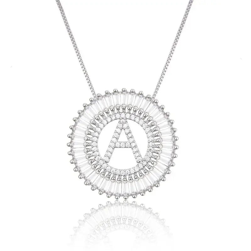 Sparkling Bling Initial Necklace GlamChasyn