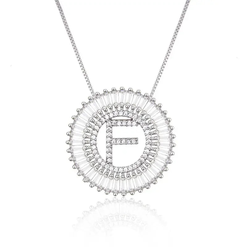 Sparkling Bling Initial Necklace GlamChasyn