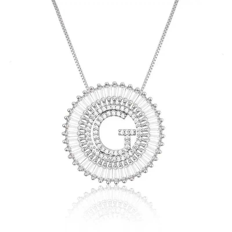 Sparkling Bling Initial Necklace GlamChasyn