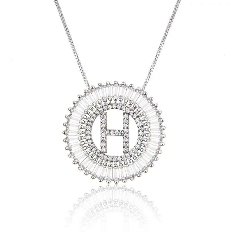 Sparkling Bling Initial Necklace GlamChasyn