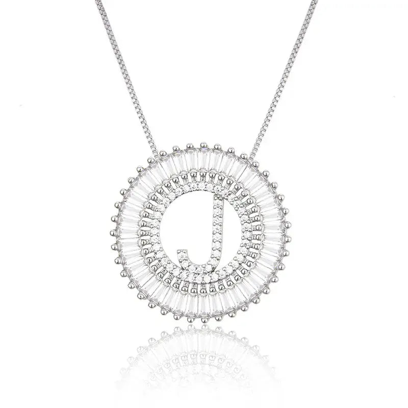 Sparkling Bling Initial Necklace GlamChasyn