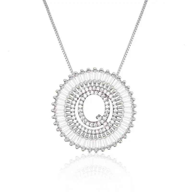 Sparkling Bling Initial Necklace GlamChasyn