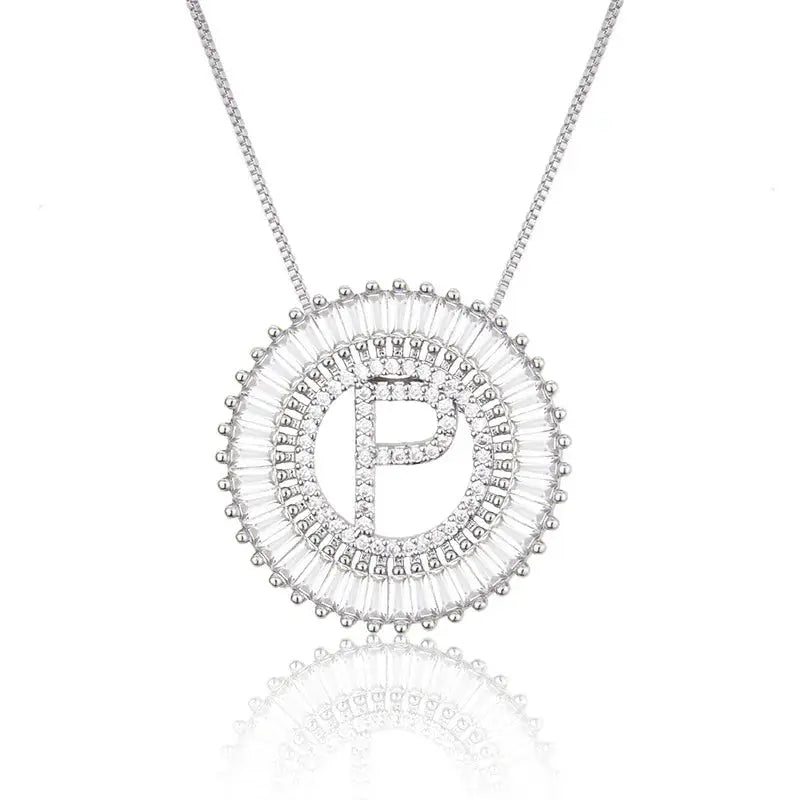 Sparkling Bling Initial Necklace GlamChasyn
