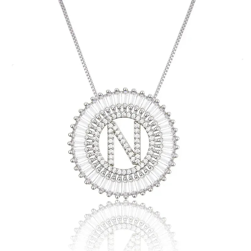 Sparkling Bling Initial Necklace GlamChasyn