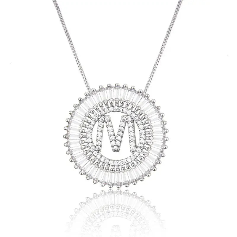 Sparkling Bling Initial Necklace GlamChasyn
