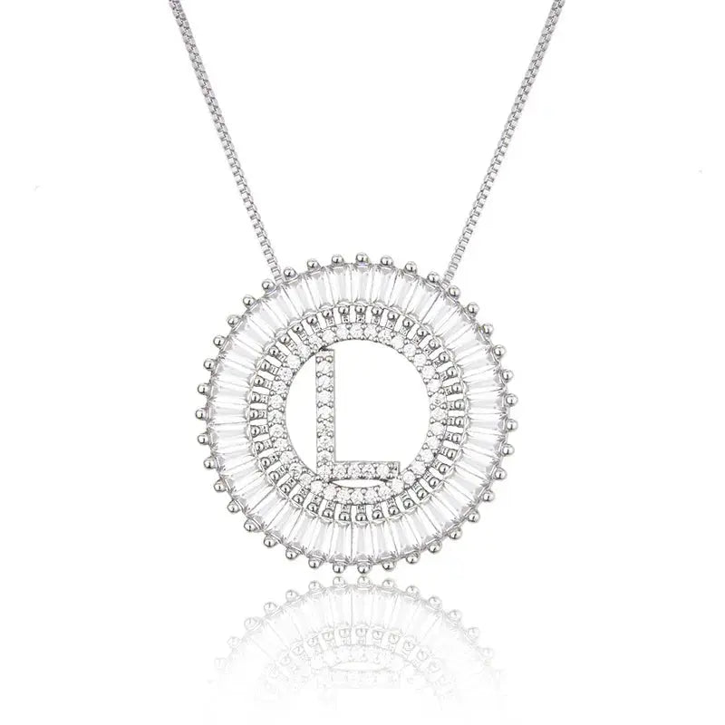 Sparkling Bling Initial Necklace GlamChasyn