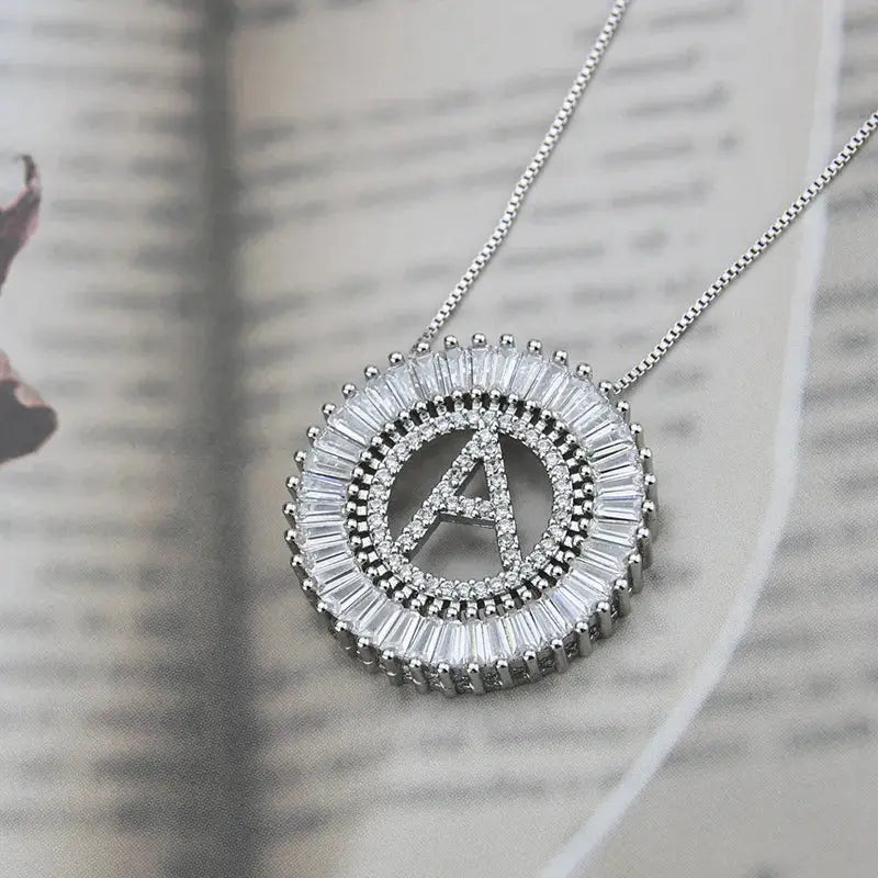 Sparkling Bling Initial Necklace GlamChasyn