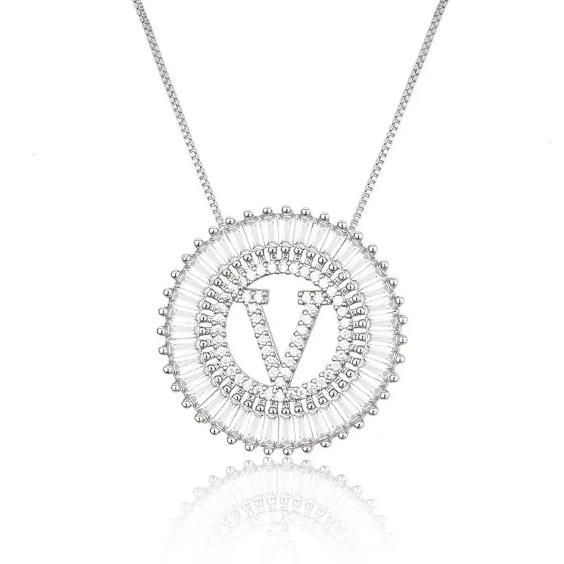 Sparkling Bling Initial Necklace GlamChasyn
