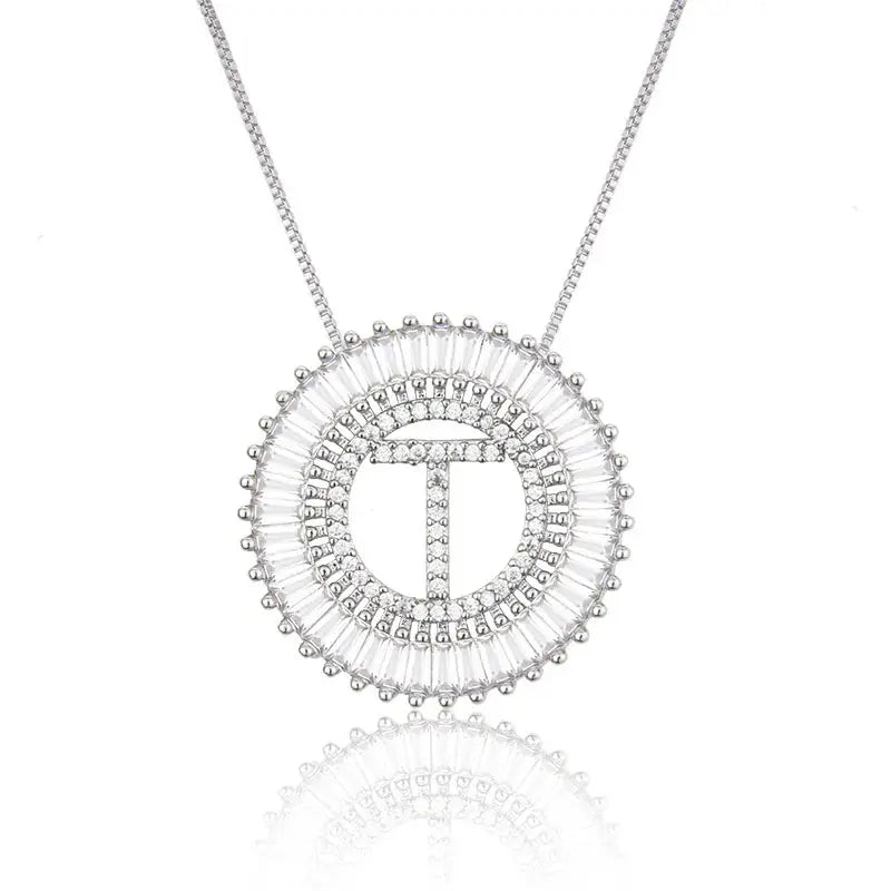 Sparkling Bling Initial Necklace GlamChasyn