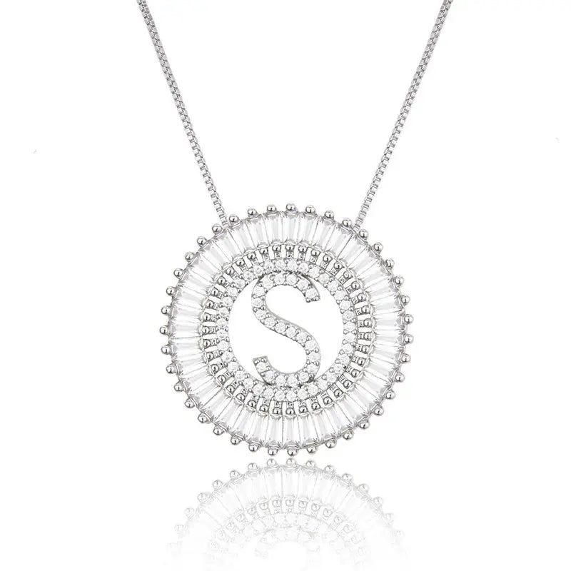Sparkling Bling Initial Necklace GlamChasyn