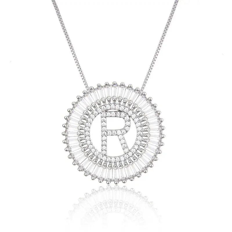 Sparkling Bling Initial Necklace GlamChasyn