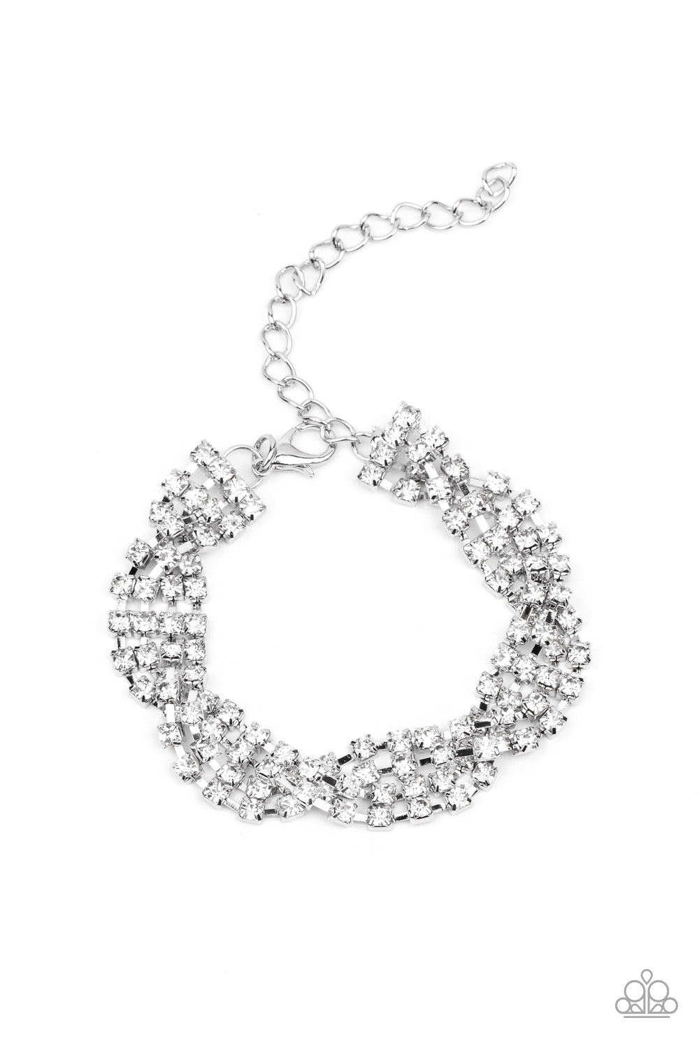 Twists and Turns - White Paparazzi Accessories