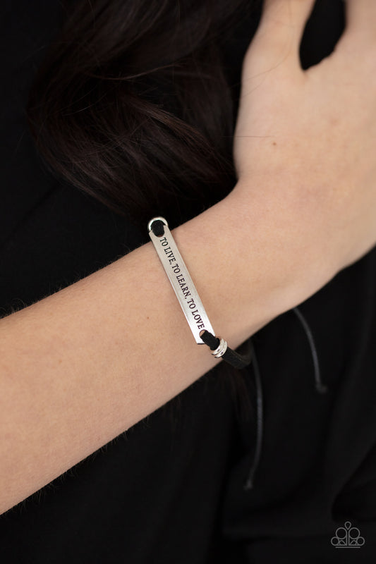 To Live, To Learn, To Love - Black Paparazzi Accessories