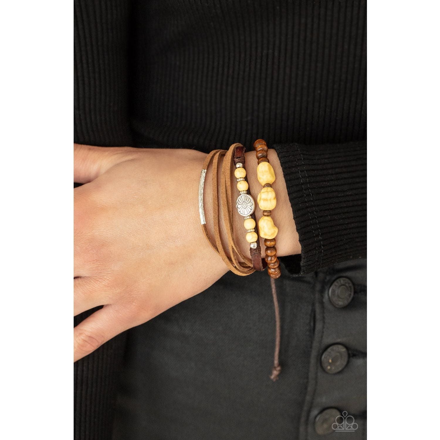 Act Natural - Yellow Paparazzi Accessories