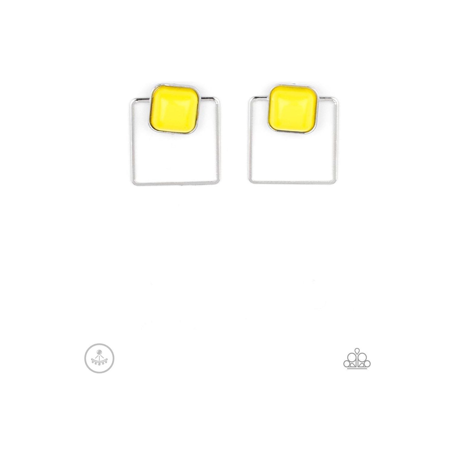 FLAIR and Square - Yellow Paparazzi Accessories