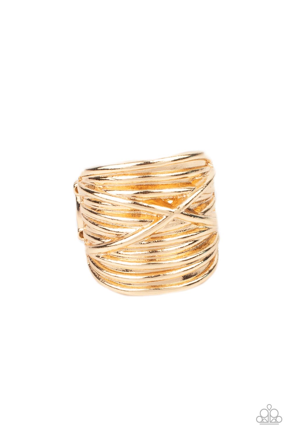 Urban Overlap - Gold Paparazzi Accessories
