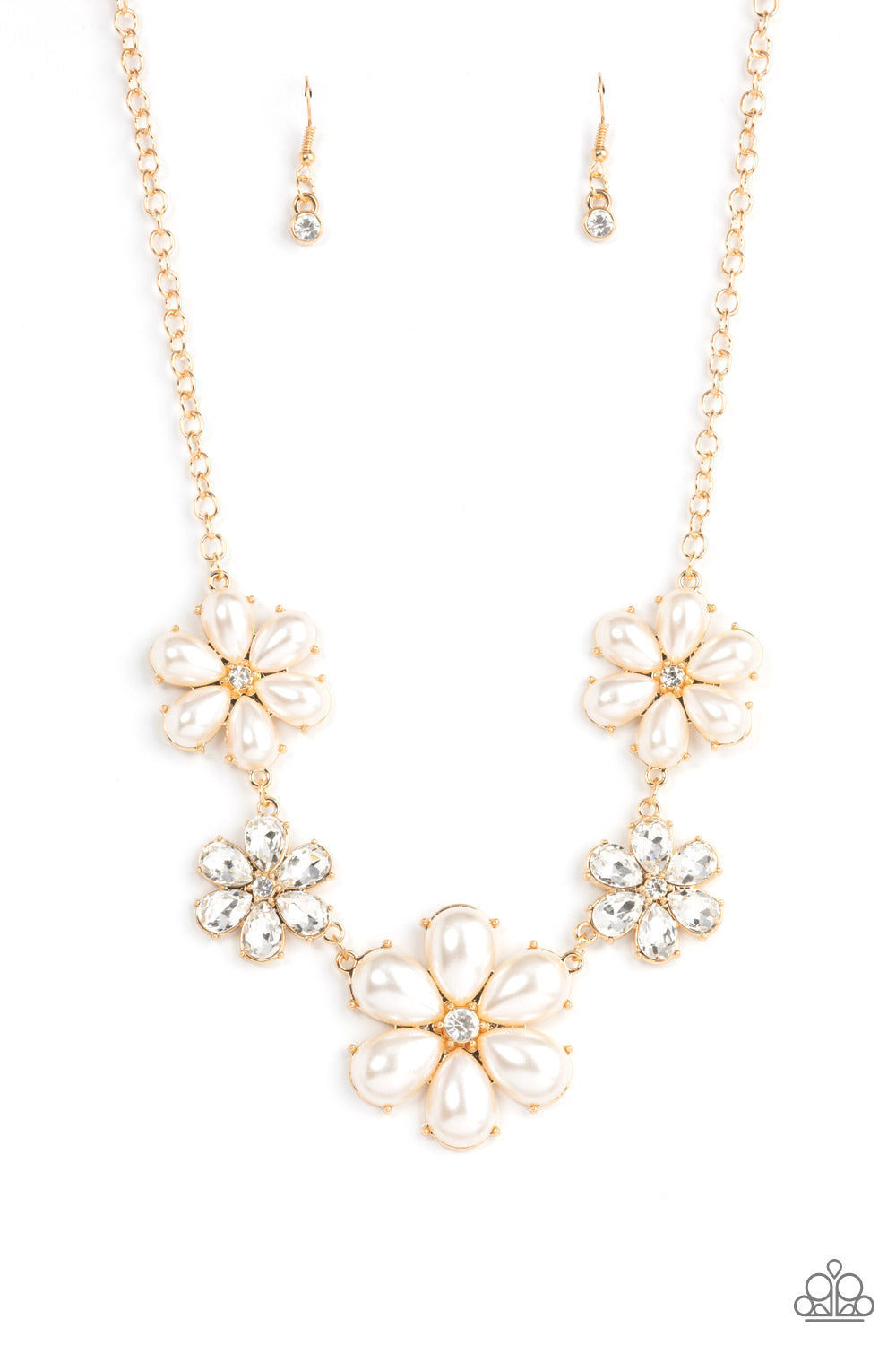 Fiercely Flowering - Gold Paparazzi Accessories