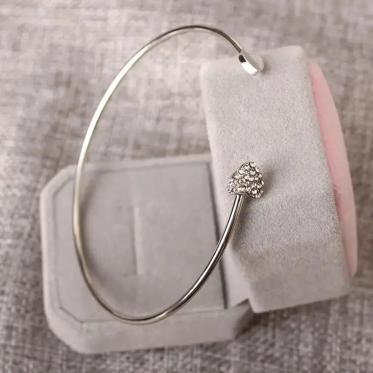 Double Heart Bangle GlamChasyn