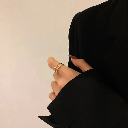 Double T ring GlamChasyn Jewelry Boutique