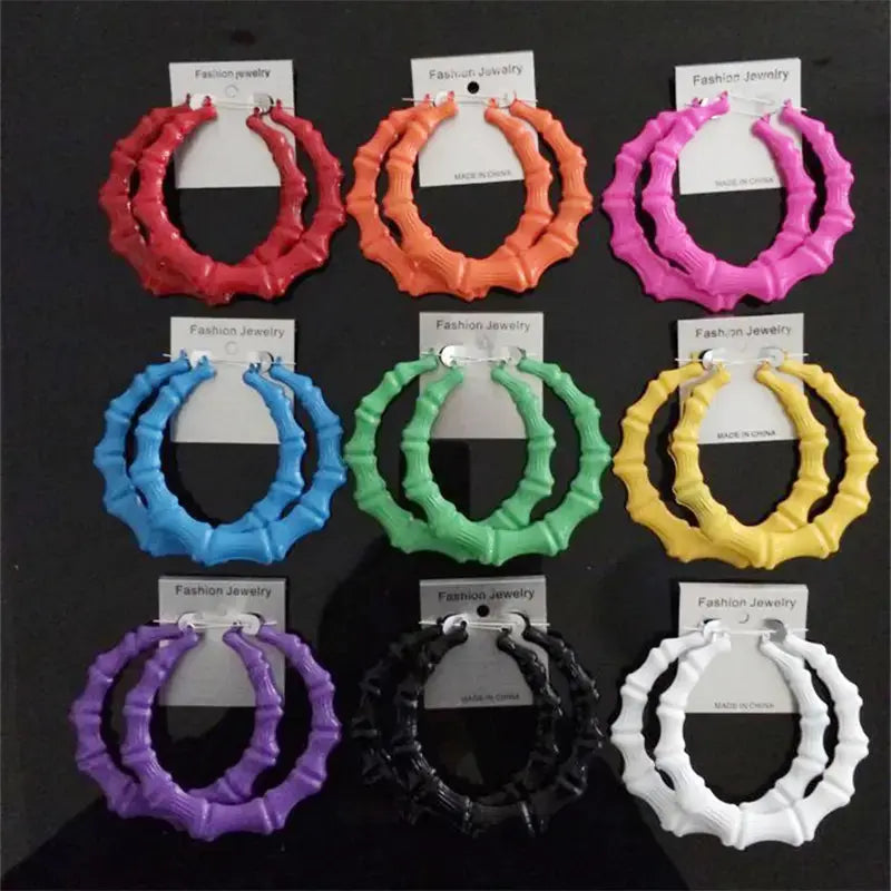 Flourescent Bambo Earrings GlamChasyn