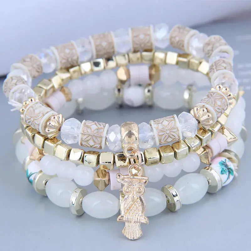 OoWwl Charm Bracelet Stack GlamChasyn
