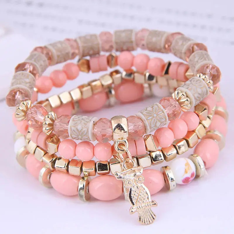 OoWwl Charm Bracelet Stack GlamChasyn