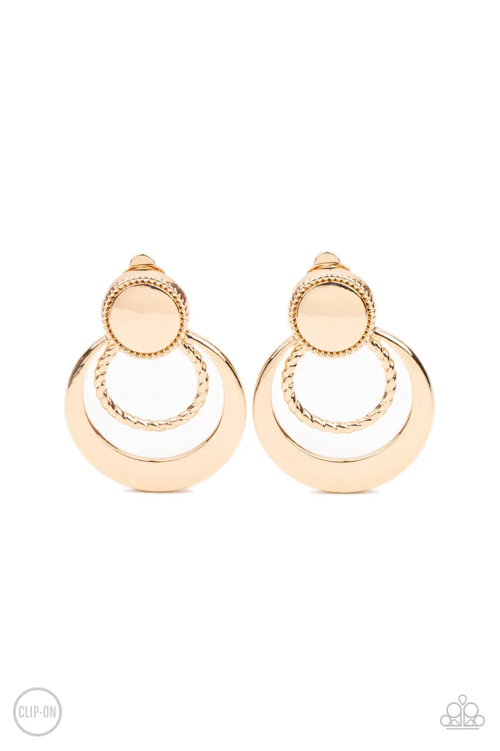Refined Ruffles - Gold Paparazzi Accessories