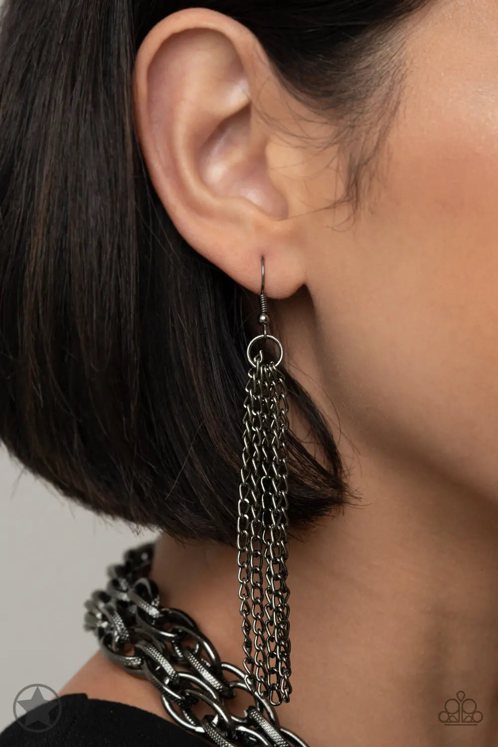SCARFed for Attention - Gunmetal Paparazzi Accessories