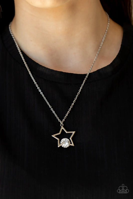 Starry Fireworks - White Paparazzi Accessories