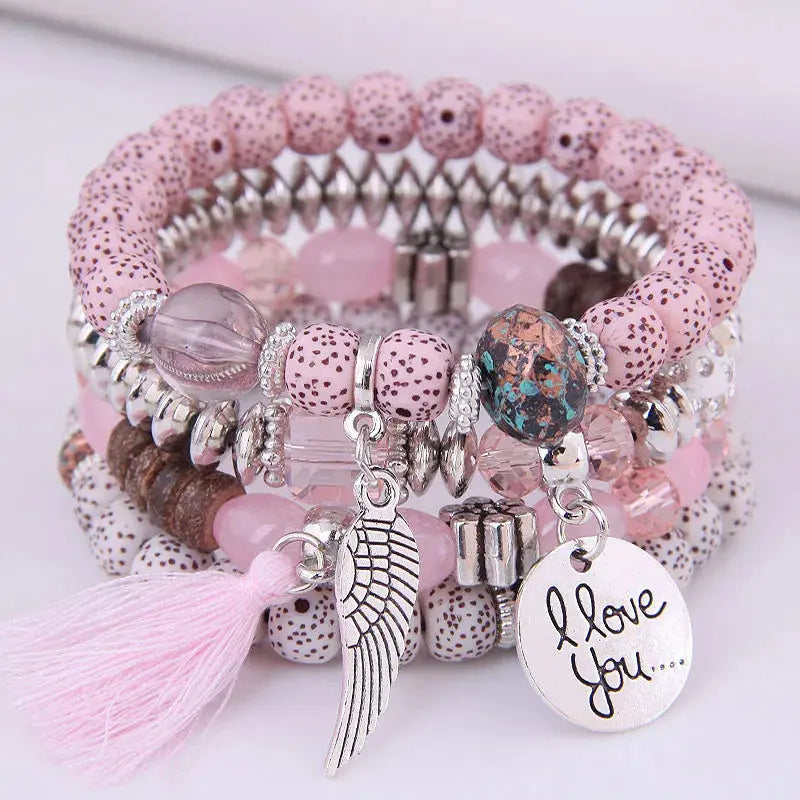 Wings of Love Bracelet Stack GlamChasyn