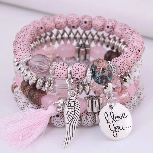 Wings of Love Bracelet Stack GlamChasyn